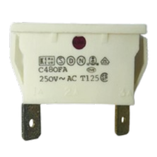 Arcolectric C480FA red 240V Panel Mount Indicator Light (white body)